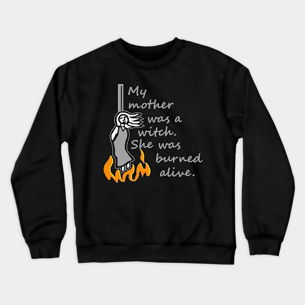 Heavy Metal Lyrics - Am I Evil Crewneck Sweatshirt by Hallowed Be They Merch